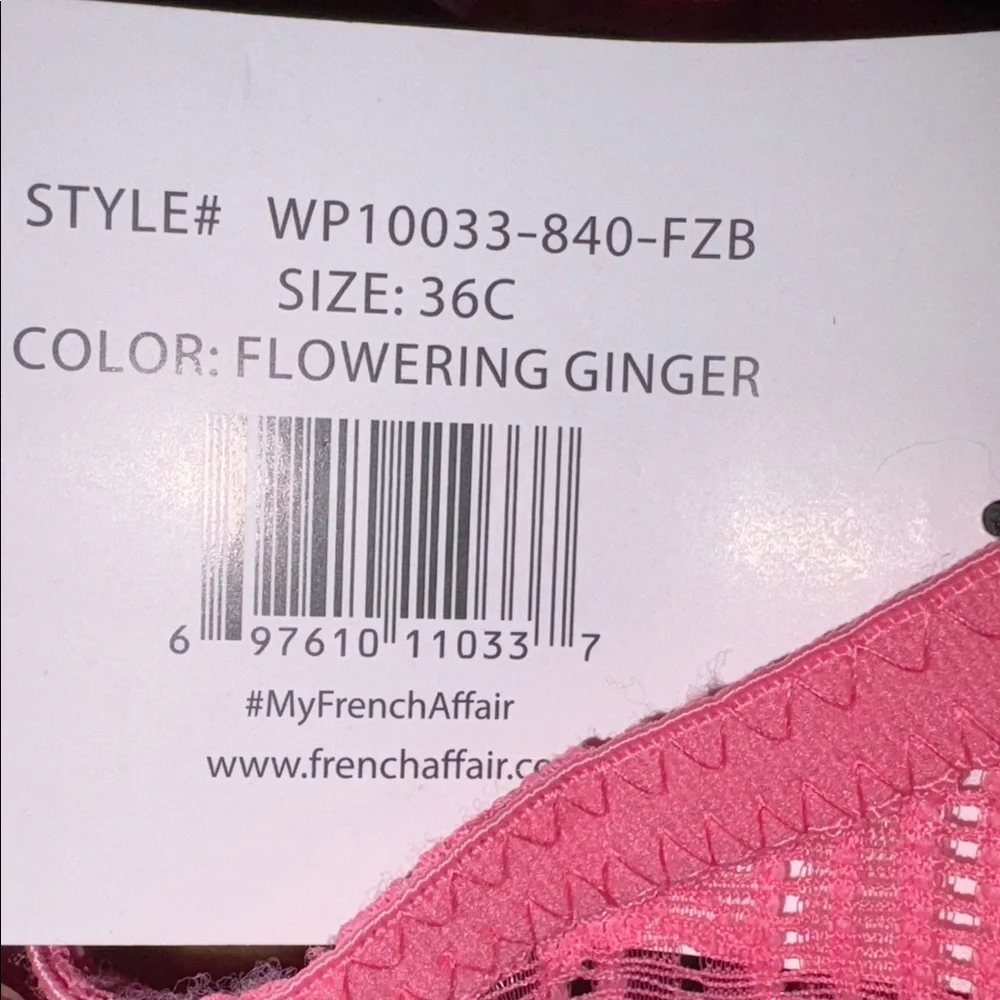 French Affair Push Up Floral Lace Bra - Picture 3 of 4